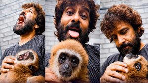 நடிகர் விக்ரம் குரங்குடன் வீடியோ .. ஈரோடு தொழில் அதிபர் மீது பாய்ந்த வழக்கு