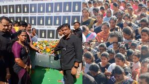 கரூர் கூட்ட நெரிசல்! உயிரிழந்த 41 பேருக்கு தவெக சார்பில் முதலாம் ஆண்டு நினைவு! கண்ணீரில் உறவுகள்