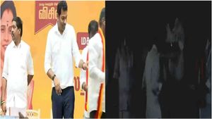 திடீரென இருண்ட மேடை.. ஆதவ் அர்ஜுனா உட்பட 5 அமைச்சர்கள் பங்கேற்ற கூட்டத்தில் மின்தடை!