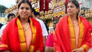 திருப்பதியில் அணிந்திருந்தது தங்க காசு மாலையா? விமர்சனங்களுக்கு அமைச்சர் கீர்த்தனா பதிலடி