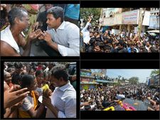 ఆమె కంటతడి.. వైయస్ జగన్ ఊరడింపు, (పిక్చర్స్)