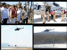తిరుమల కార్చిచ్చు: నీటి యుద్ధంతో అదుపు (పిక్చర్స్)