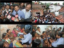  జోరు వర్షం కురిసినా, జగన్ ఇలా తలవంచి.. (పిక్చర్స్)
