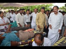 తలపాగాతో బాబు, వెంకయ్య: ఒకరిపై ఒకరు(పిక్చర్స్)