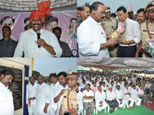 తలపాగాతో నాయిని: పోలీసుల వందనం(పిక్చర్స్)