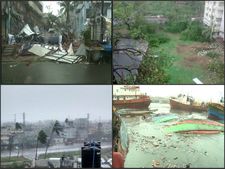 హుధుద్ తుఫాను బీభత్సం: తల్లడిల్లిన విశాఖ (పిక్చర్స్)