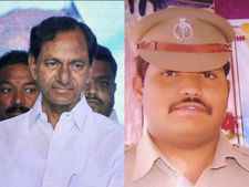 సిద్ధయ్య మృతికి కలత చెందిన కెసిఆర్: ఎస్ఐ చేతిని తాకిన కుమారుడు