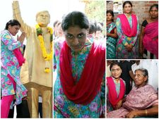 పరామర్శ యాత్ర: శ్రీకాంతచారికి షర్మిల నివాళి(పిక్చర్స్)