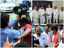 బాబుకు చిరంజీవి థ్యాంక్స్: మీడియాపై దాడి, పవన్ కళ్యాణ్ సారీ (పిక్చర్స్)