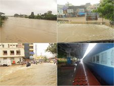 వర్ష బీభత్సం, బాబు అప్రమత్తం: గ్రామాల్లోకి నీరు, హెలికాప్టర్ ద్వారా ఆహారం