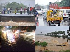 సాయం చేయలేక హెలికాప్టర్లు వెనక్కి, మోడీ చెవిలో వెంకయ్య: తెగిన నేషనల్ హైవే (పిక్చర్స్)