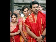 అత్తారింట భార్యతో కలిసి హీరో రామ్ చరణ్: కోటపై ఆసక్తి, సైకిళ్ల పంపిణీ