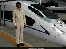 బుల్లెట్ రైలెక్కిన బాబు, అమరావతి-హైద్రాబాద్ మధ్య..