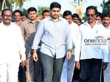 మర్యాదల కోసం నాయకుల పోటీ, లోకేష్‌ను తోసేసిన కార్యకర్తలు!