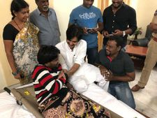 స్ట్రెచర్‌పై పవన్‌ను కలిసిన అభిమాని: జనసేనానిపై మందకృష్ణ విమర్శలు