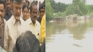 వరద ముంపు ప్రాంతాల్లో పర్యటించిన చంద్రబాబు .. ఇది తన ఇంటిని ముంచాలనుకుని చేసిన కుట్రన్న బాబు  