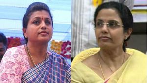 నారా భువనేశ్వరిపై  రోజా తీవ్ర వ్యాఖ్యలు.. తండ్రి ఎన్టీఆర్ కే అన్నం పెట్టలేదు అంటూ 