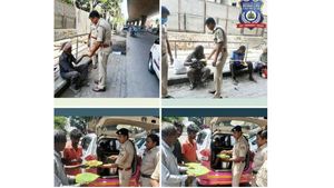 లాక్‌డౌన్: మానవతను చాటుకున్న బెంగళూరు పోలీసులు, నెటిజన్ల ప్రశంసలు