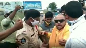 చింతమనేని ప్రభాకర్ మళ్లీ అరెస్ట్: గృహ నిర్బంధం నుంచి తప్పించుకుని: పోలీసులతో ఘర్షణ