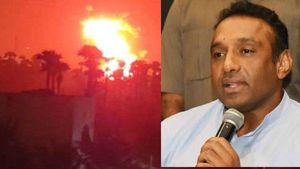 vizag fire accident:50 అడుగుల వరకు మంటలు, ప్రమాదంపై మంత్రి గౌతమ్ ఆరా..(వీడియో)