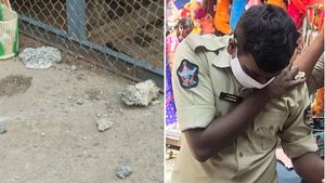 విజయవాడ కనకదుర్గ ఫ్లైఓవర్‌ వద్ద అపశృతి- పెచ్చులూడి పడి కానిస్టేబుల్‌కు గాయాలు..