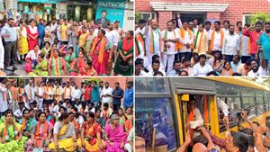 ఎమ్మెల్సీ కవిత ఇంటి వద్ద బీజేపీ ఆందోళన, ఉద్రిక్తత, అరెస్ట్, టీఆర్ఎస్ కౌంటర్