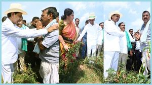పొలాల్లో పరామర్శ - వాహనంలో భోజనం : పరిహారంపై సీఎం కేసీఆర్ ప్రకటన..!!