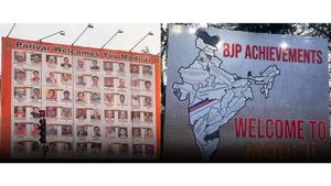 ప్రధాని మోడీ టార్గెట్: బీజేపీ అచీవ్‌మెంట్స్ పేరుతో షాకింగ్ ఫ్లెక్సీలు!! 
