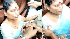 కుమార్తె షర్మిల బాటలోనే.. మహిళా పోలీస్ కానిస్టేబుల్ చెంపపై కొట్టిన వైఎస్ విజయమ్మ
