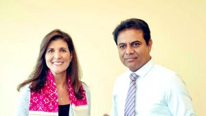  నిక్కీ హేలీని కలిసిన మంత్రి కేటీఆర్: హైదరాబాద్‌లో మరో అమెరికా సంస్థ పెట్టుబడి