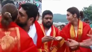 తిరుమలలో కృతి సనన్ కు ముద్దు పెట్టిన ఆదిపురుష్ డైరెక్టర్.. వెల్లువగా విమర్శలు!!