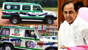 KCR: అంబులెన్స్ లు, అమ్మఒడి వాహనాలను ప్రారంభించిన సీఎం కేసీఆర్..