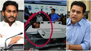 కేటీఆర్‌కు ఏపీ సీఎం ఫోన్: కేసీఆర్ ఆరోగ్యంపై అడిగి తెలుసుకున్న సీఎం జగన్ 