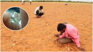 రైతు పొలంలో తళుక్కుమన్న వజ్రం.. పంట పండింది.. ఎంత ధర పలికిందంటే!!