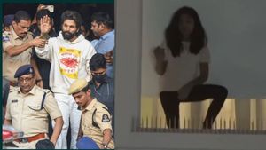 నాన్న కోసం ఎదురు చూపులు చూసిన అల్లు అర్హ: జైలు నుంచి విడుదల..!!
