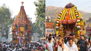 తిరుపతిలో అరుదైన ఘట్టం- ఒకే రోజు రెండు రథోత్సవాలు: కన్నులపండువ
