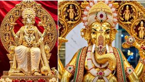 హైదరాబాద్ లో 24 క్యారెట్ల ప్యూర్ గోల్డ్ గణేషుడు: విగ్రహంపై 3.83 లక్షల వజ్రాలు పొదిగారు..!!