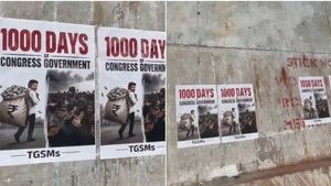 రేవంత్ రెడ్డి 1,000 రోజుల పాలనపై హైదరాబాద్ లో పోస్టర్లు 