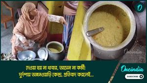 Anganwadi worker gives food to children and pregnant women as per her wish also keeps center leave on various occations. villagers protested at the icds worker house