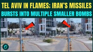 Iran BOMBS Tel Aviv UNSEEN VIDEO: Moment Iran’s Khyber Shekhan Missile With Cluster Bombs HIT Israel