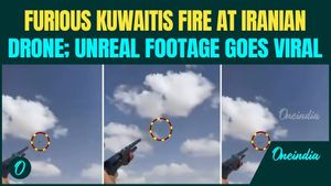 CHILLING VIDEO: Kuwaitis SHOOT At Iran’s Shahed Drone With Shotgun, Rifles; INSANE Footage| Iran War
