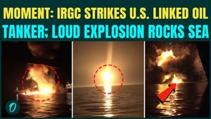 Iran’s IRGC SINKS U.S Linked Oil Tanker in Chilling Video; Moment of Strike SCARES Sailors Near Iran