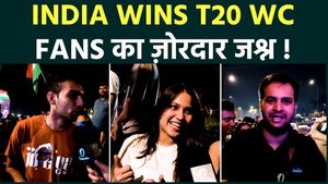 India celebrates with a World Cup win, fans go wild! The nation is elated after winning the T20 World Cup!