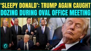 Trump FALLS ASLEEP Mid-Event? Oval Office Video Shows Him Dozing During Meeting | WATCH