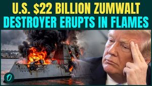 USS Zumwalt Destroyer on FIRE BREAKING: Massive Fire Engulfs Trump’s $22 Bn Warship Amid Iran War