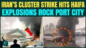Iran BOMBS Haifa RAW FOOTAGE- Iranian Cluster Bombs Leave Haifa IN FLAMES, Cars Burning- WATCH