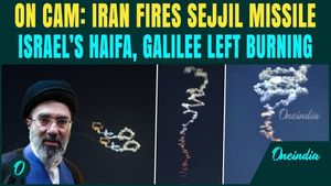 UNSEEN VIDEO: Iran’s SEJJIL Missiles DANCE in Haifa Sky Moments Before Shattering Israeli Defences