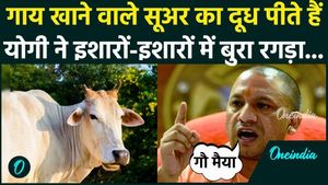 Those who eat cows drink pig's milk, Yogi Adityanath gave a fiery speech on Nari Vandan Samman | UP