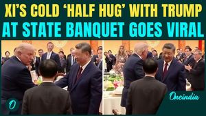 Xi Humiliates Trump Again? Xi’s Awkward ‘Half Hug’ with Trump At State Banquet Grabs Global Eyes