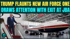 Trump UNVEILS New Air Force One; Makes Inaugural Exit "Most Beautiful Plane Ever Built"